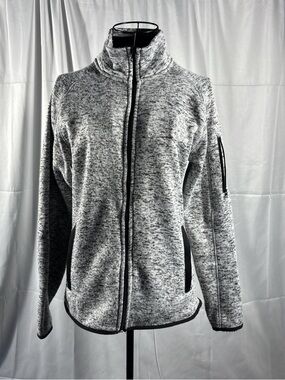 Women's Heathered Gray Full-Zip Utility Jacket